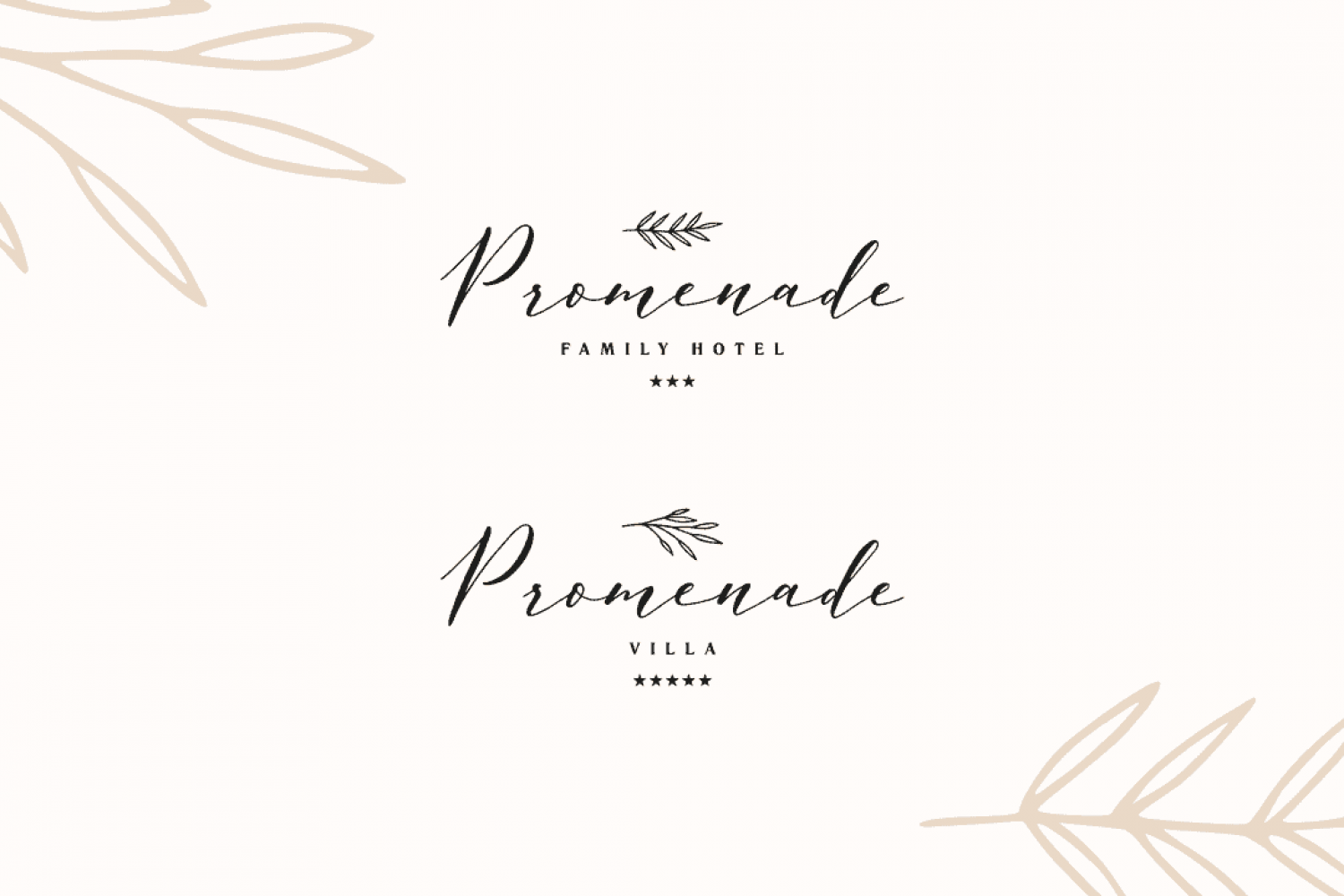 Promenade Hotel Vila branding Muse Creativity studio za ueb i grafichen dizain reklamna agencia za logo web graphic design branding, internet stranitsi brand